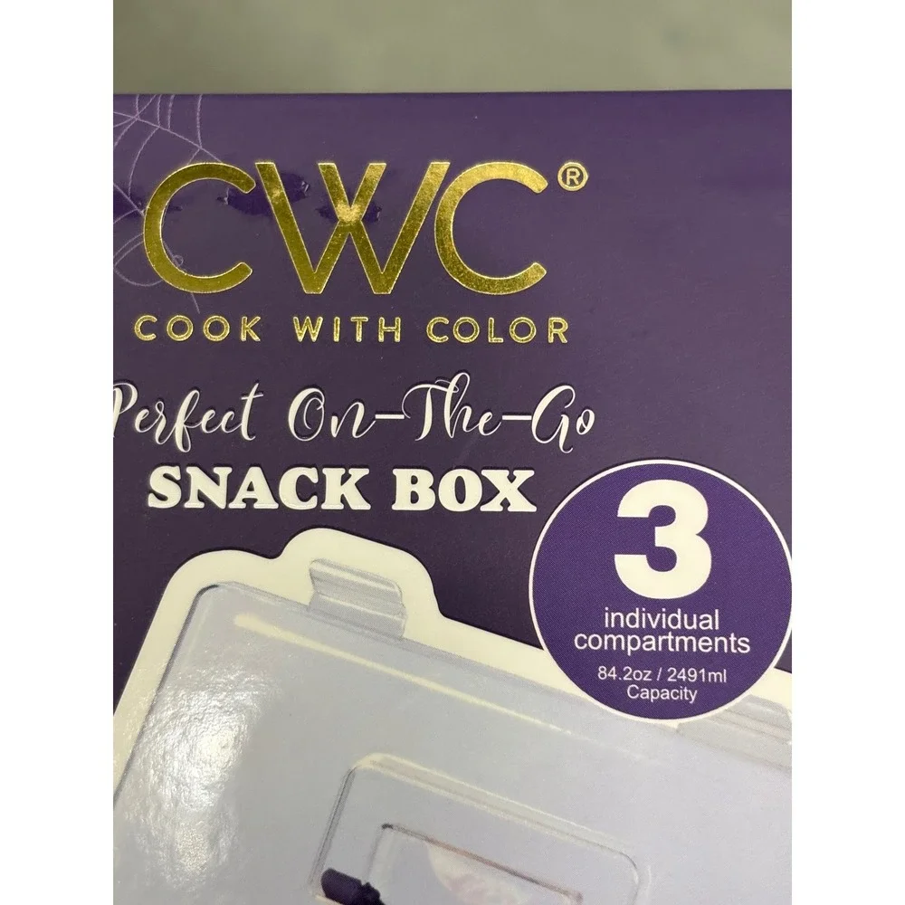 CWC Cook With Color Halloween Snack Box Set EEK and BOO Divided Trays 2pk